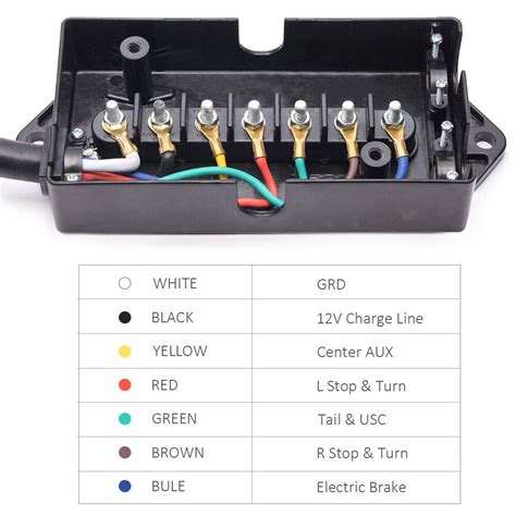 7 wire junction box wiring diagram|waterproof trailer wiring junction box.